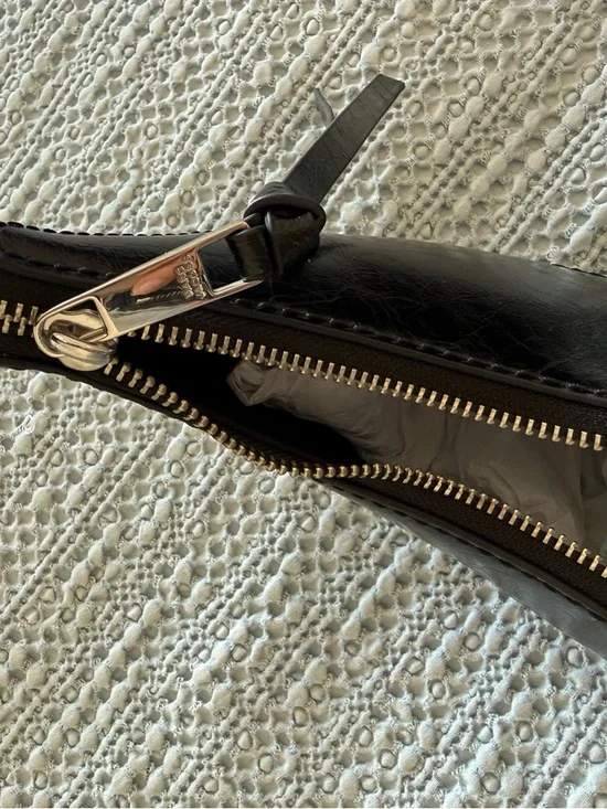 Marc Jacobs Black Crescent Hobo Bag with Silver Hardware - Picture 3 of 3